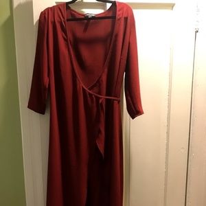 Red Wrap dress - American Apparel